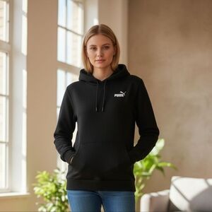 NWT Puma Women Embroidered Logo Hooded Sweatshirt